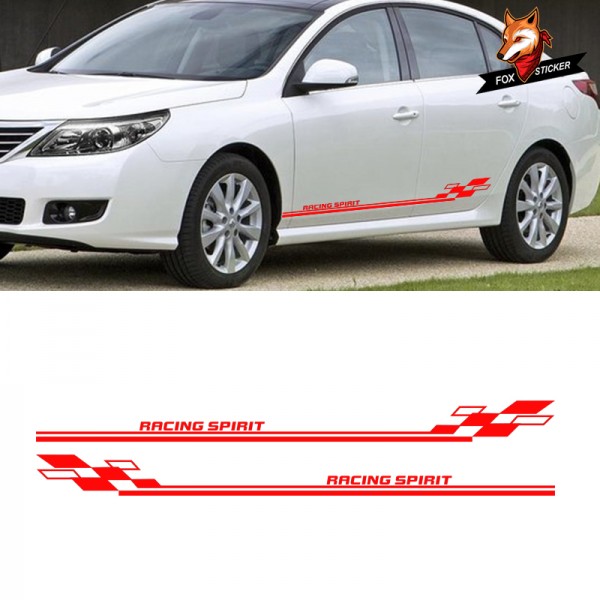 Car Body Stickers Auto Sport Styling Graphics Vinyl Decal Door Side Stripes Skirt for For Renault Sandero Twingo